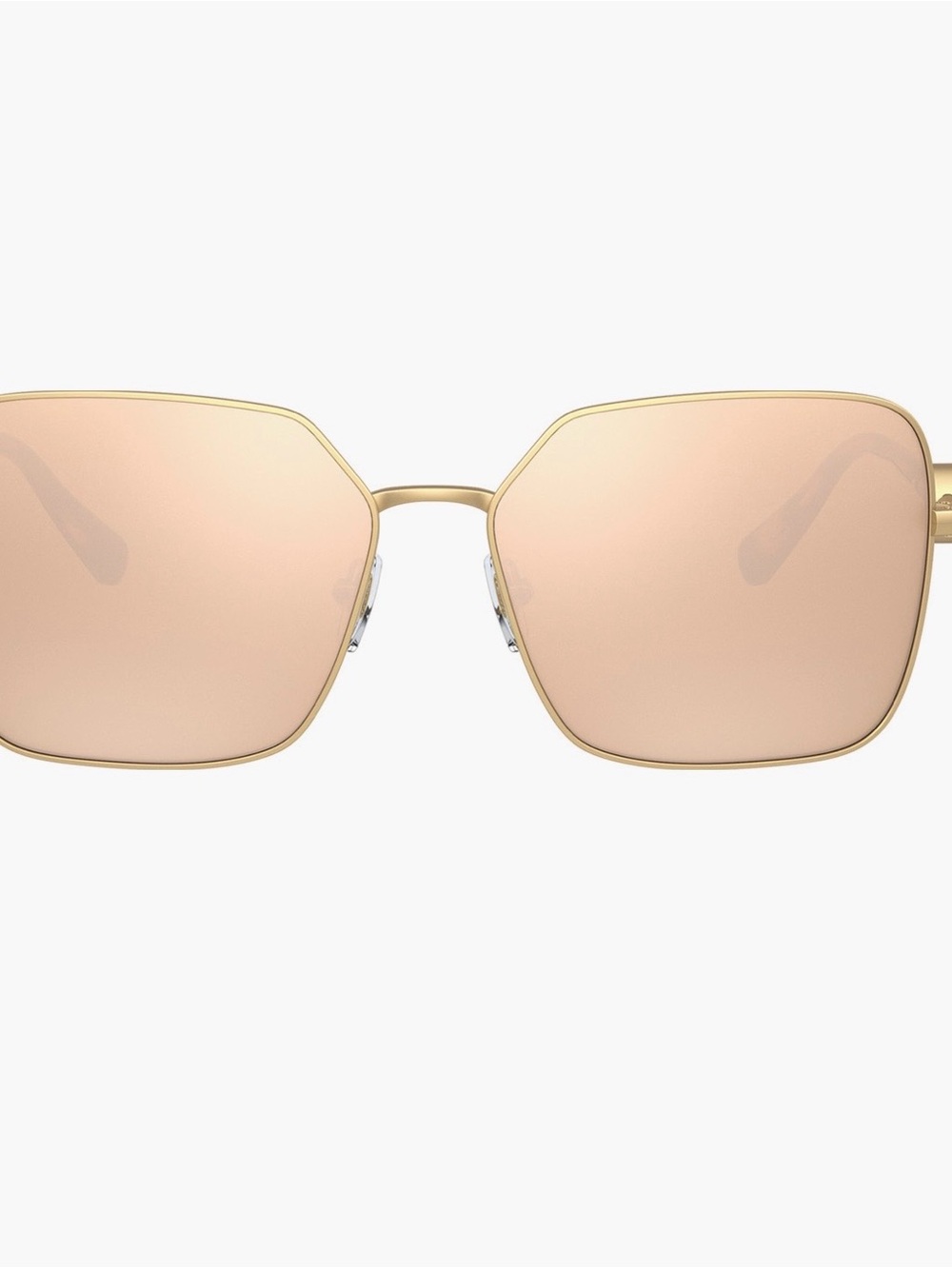 Versace Gold Frame Rose-Tinted Women's Sunglasses